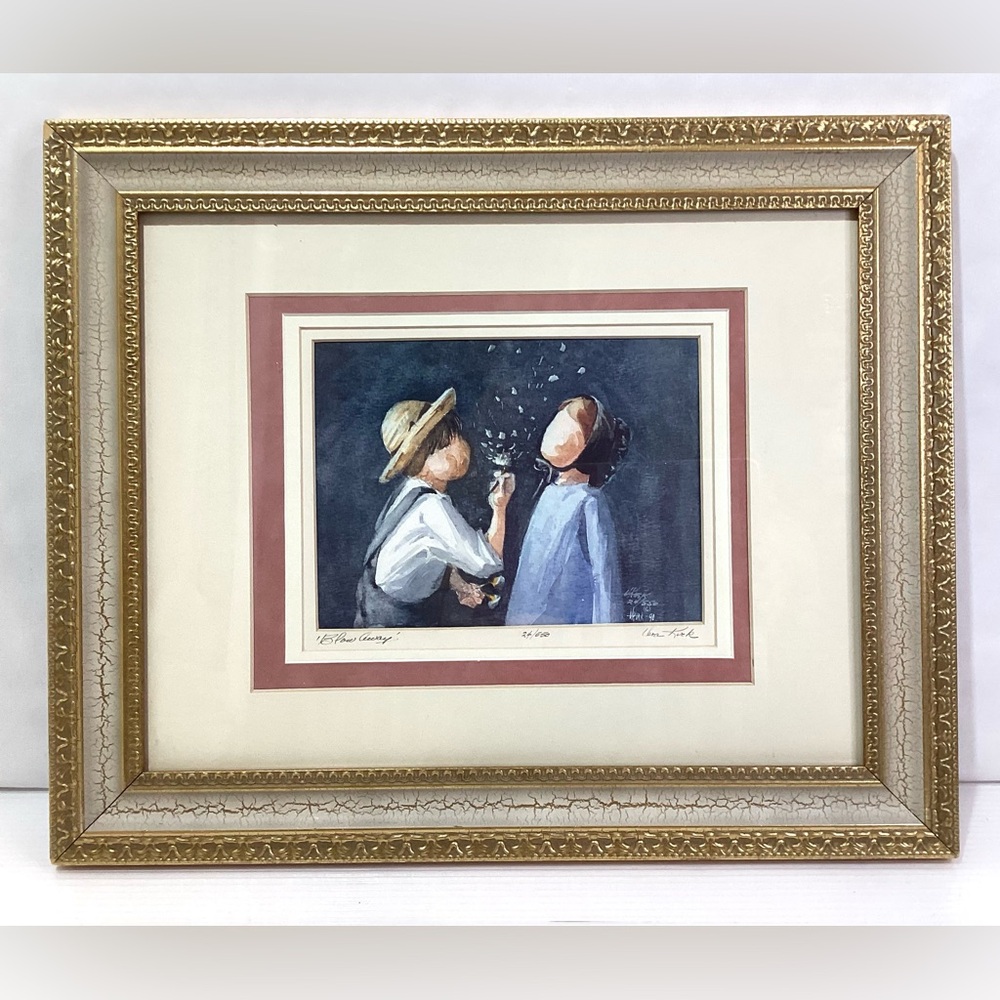 Vera Kirk “ Blow Away “ print 24/550 Pencil Signed by Vera Kirk 1990
